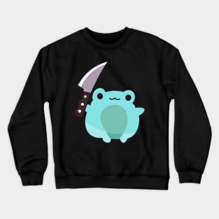 Funny frog with knife! Crewneck Sweatshirt